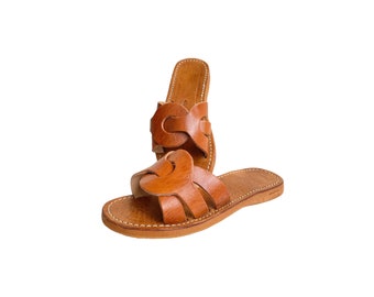 Genuine leather sandal, Genuine leather thongs, 100% handmade natural leather sandal, Handcrafted and authentic sandal