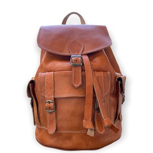 High quality 100% handmade genuine leather backpack
