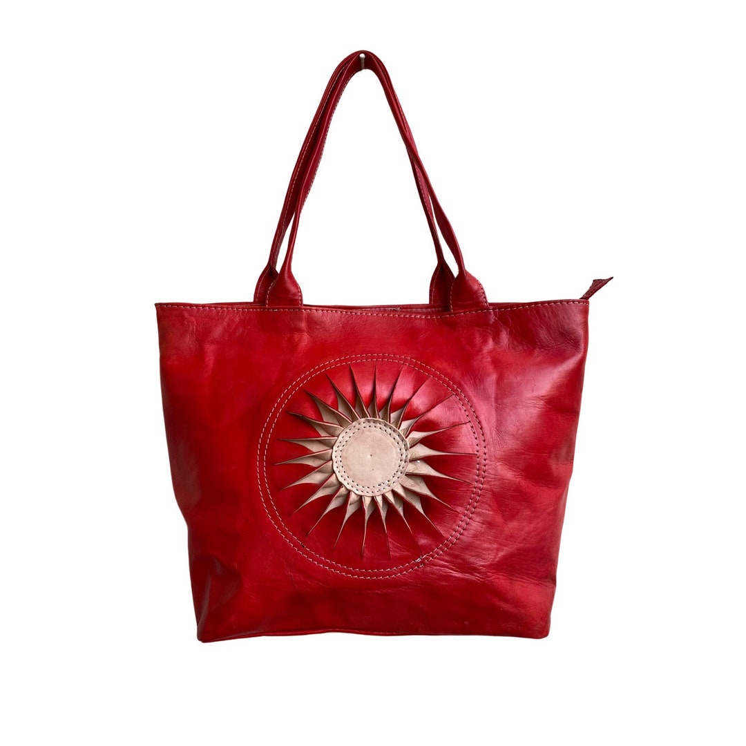 Borsa a tracolla da donna in pelle a pois, borsa borchiata fatta a