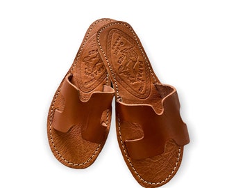 Genuine leather sandal, Genuine leather thongs, 100% handmade natural leather sandal, Handcrafted and authentic sandal