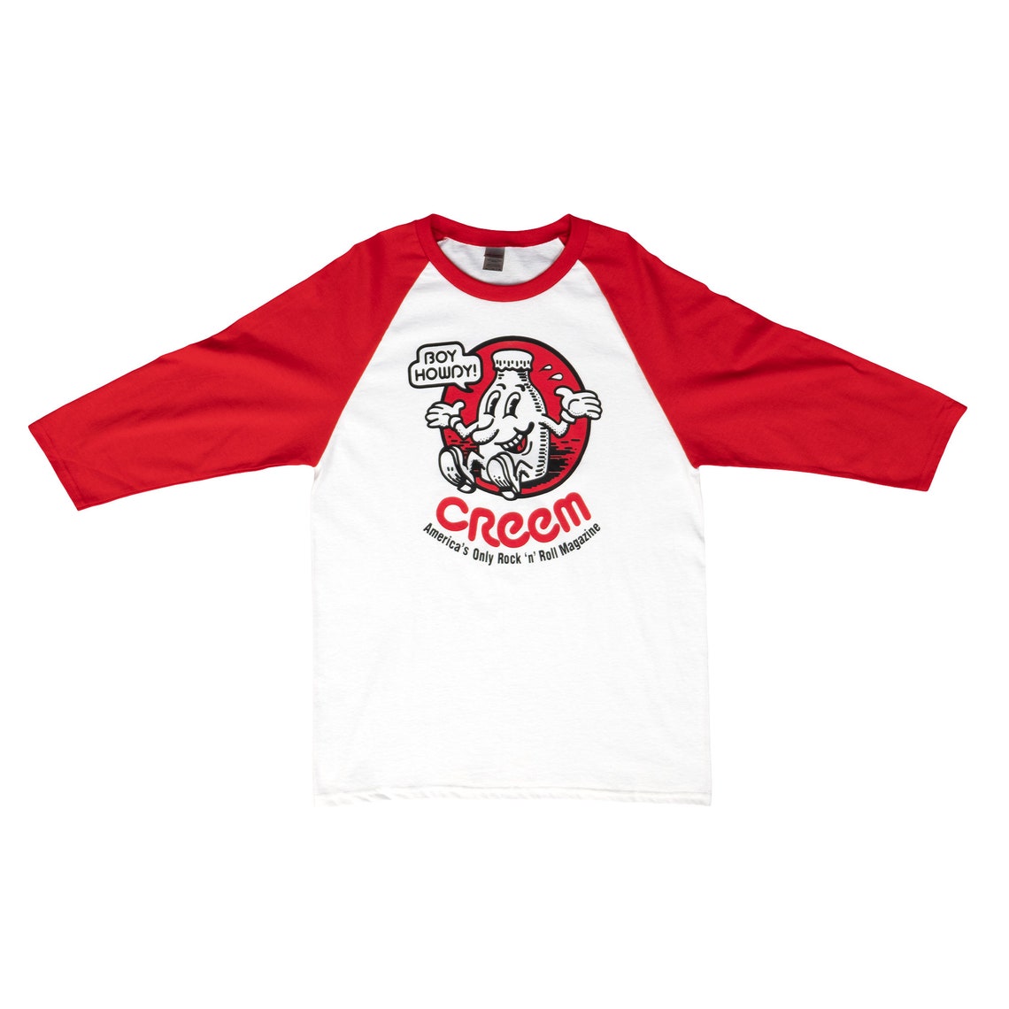 Boy Howdy CREEM Baseball TShirt in White & Red Etsy