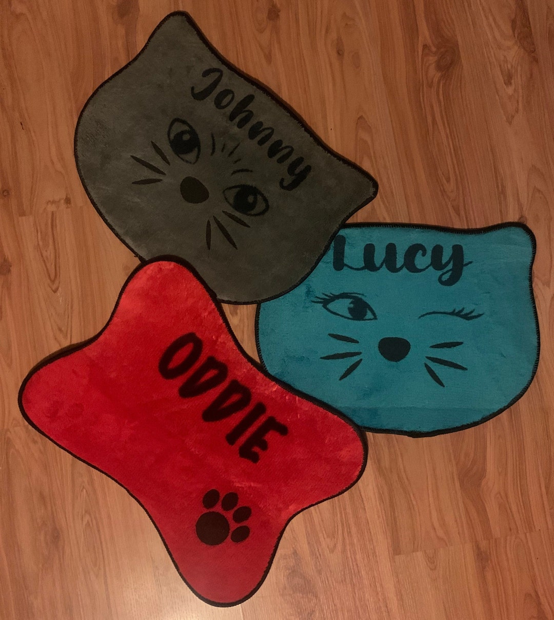 Cat and Dog Food Mat Personalized Etsy
