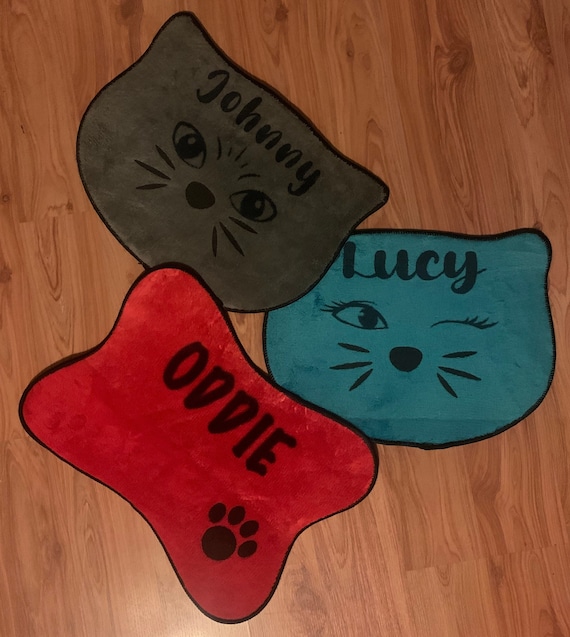 Cat and Dog Food Mat Personalized Etsy