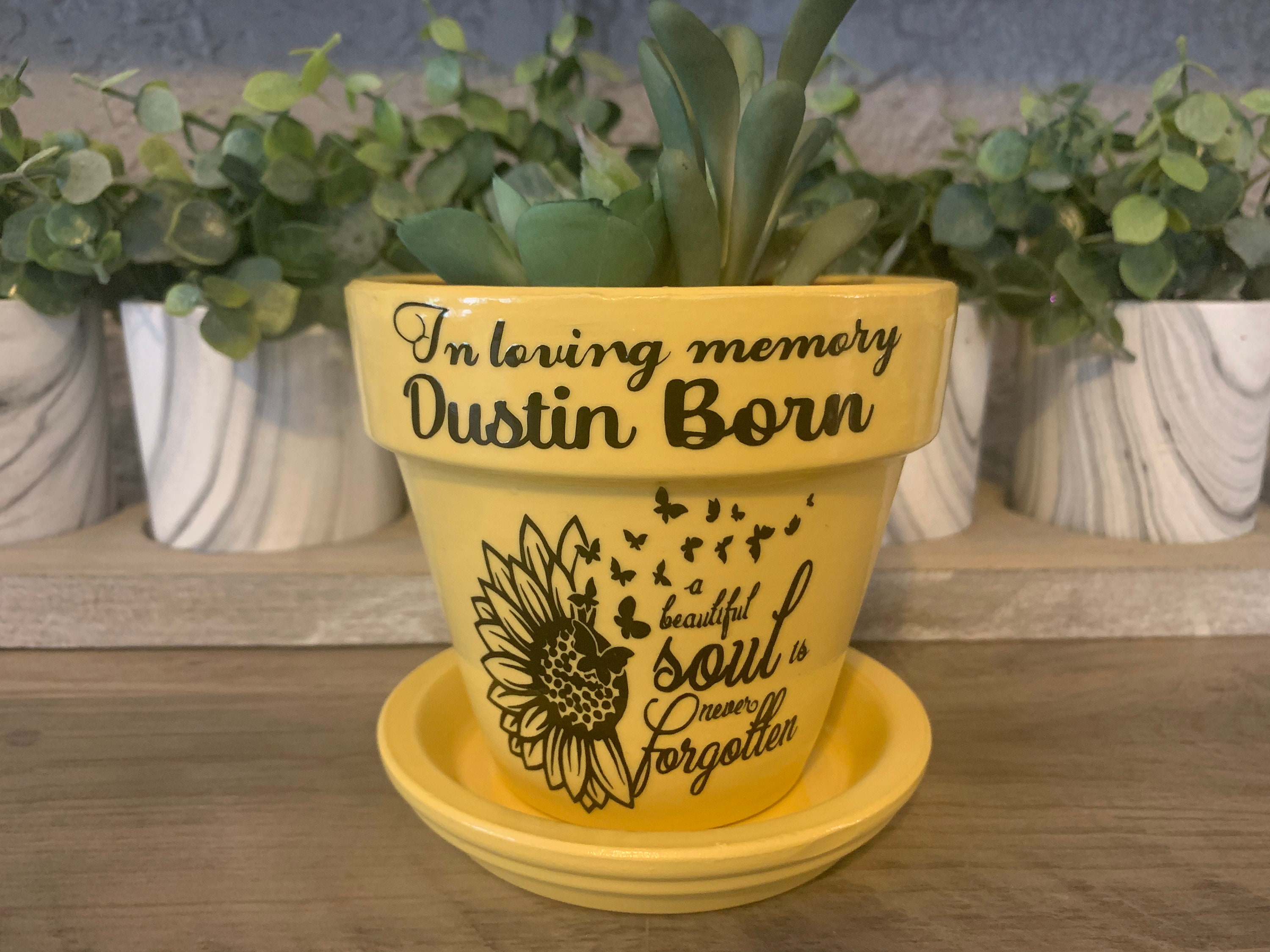 Personalized Memorial pot /bereavement gift Etsy