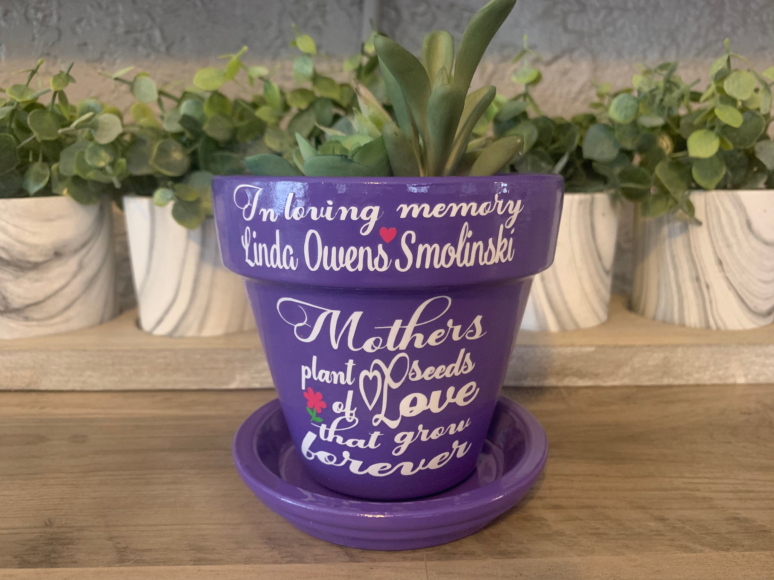 Personalized Memorial Pot /bereavement Gift Etsy