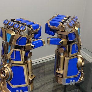 Vi Gauntlets League of Legends Arcane (lol) 3D Printed & Hand-Painted Prop