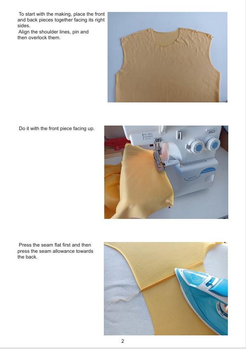 Boxy fit T-shirt PDF sewing patterns - XS to XXXL - digital patterns + sewing guide image 5