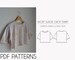 PDF sewing patterns - digital pattern - short sleeve crop tshirt - X S / S / M / L / XL / XXL - Includes batik dyeing tutorial 