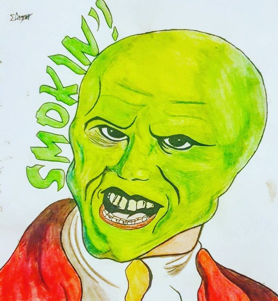 Jim Carrey as the Mask A4 Print Etsy