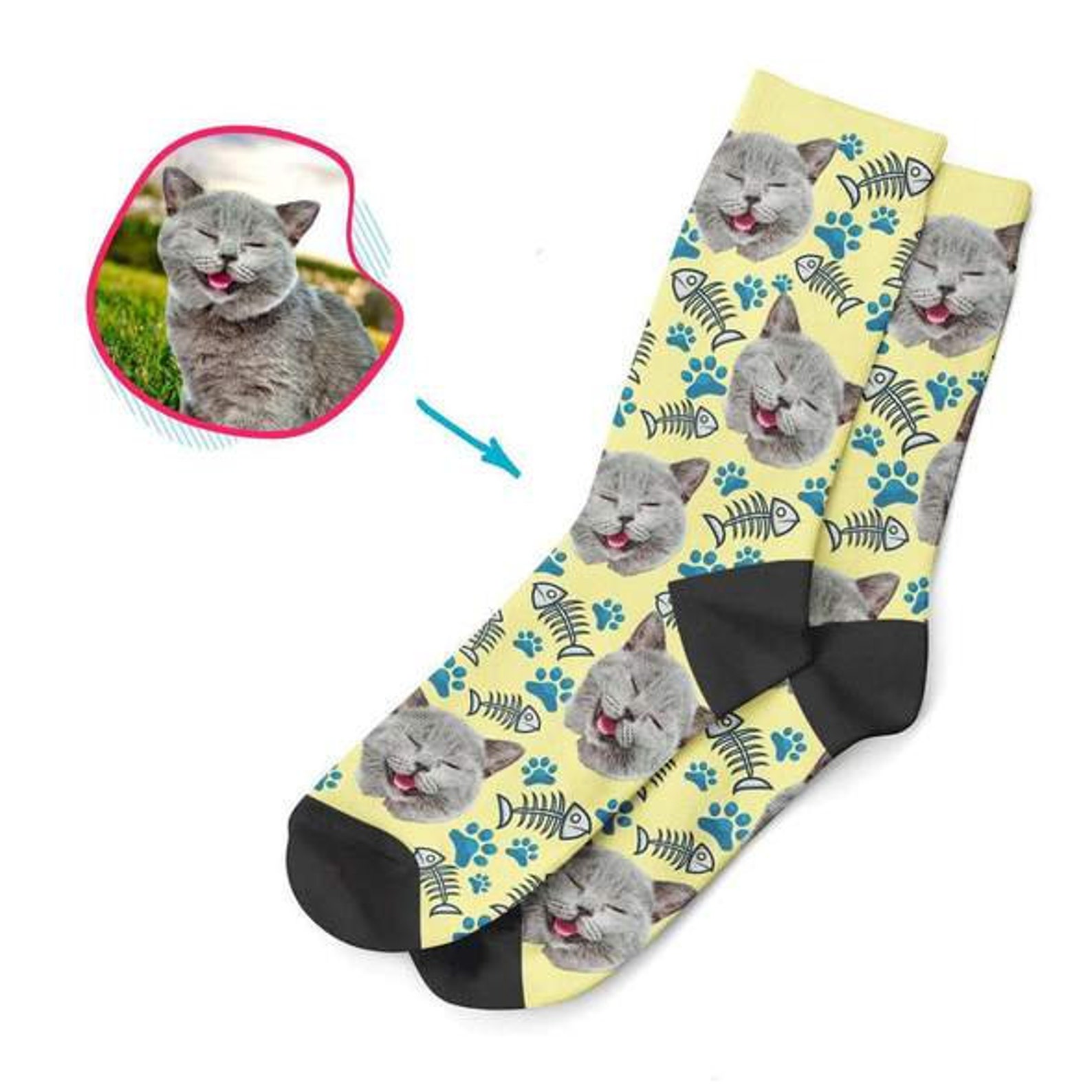 Cat Personalized Socks Best gift idea for any occasion Etsy