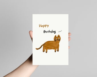 Cat Birthday Card, Animal Birthday Card, Instant Download