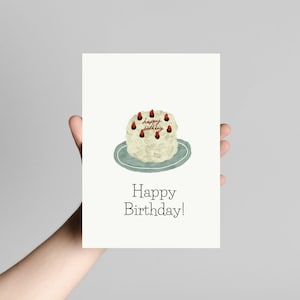 Cake Birthday Card, Happy Birthday Card, Digital Download