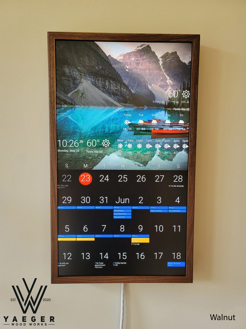 27in Smart Calendar / Smart Wall Display / Photo Viewer | Etsy