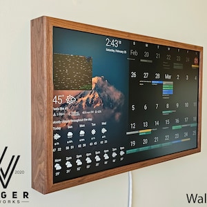 27in Smart Calendar / Smart Wall Display / Photo Viewer Walnut