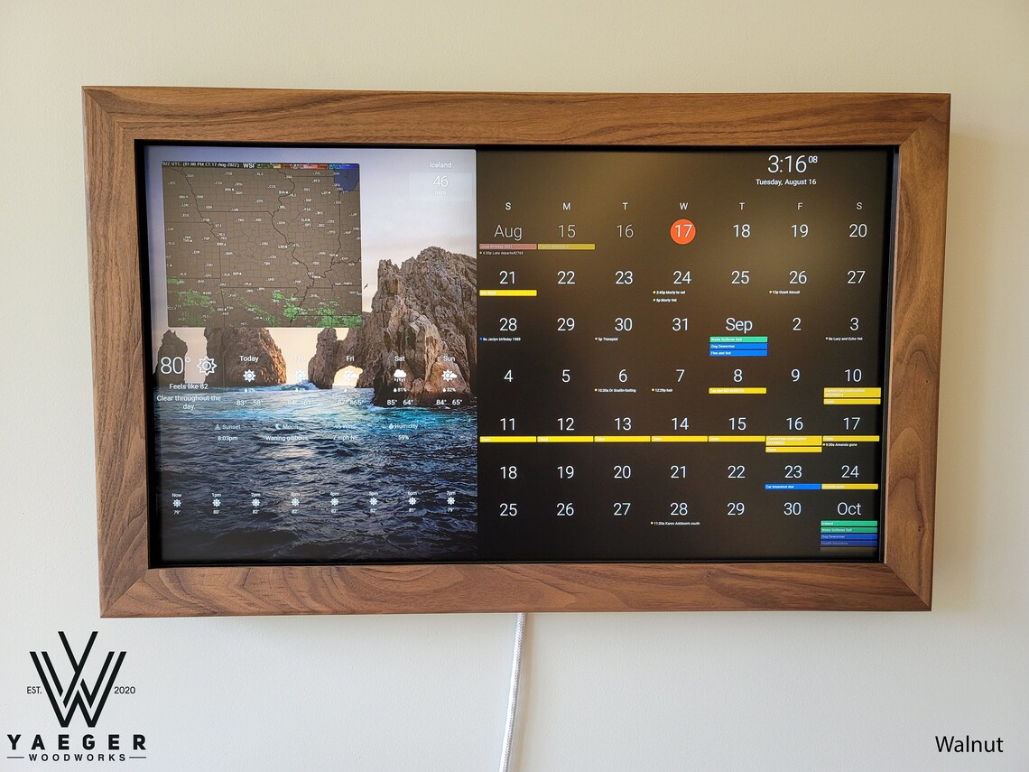 32in Touchscreen Smart Calendar / Smart Home Control Center / Etsy 32in Touchscreen Smart Calendar / Smart Home Control Center / Etsy