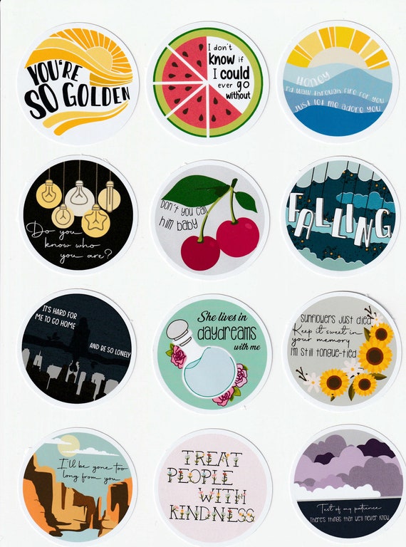 Harry Styles Stickers Fine Line Etsy