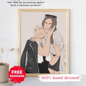 Ilustración de retrato digital personalizada: ¡regalo perfecto para el día de San Valentín o cumpleaños!