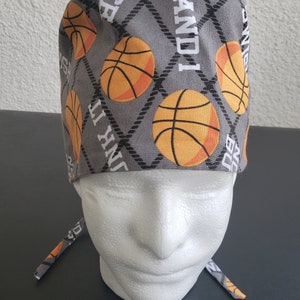 Basketball Scrub Hat| Men&#39;s surgical hat| Women&#39;s surgical hat| Women&#39;s surgical cap| Men&#39;s surgical cap| Unisex surgical cap