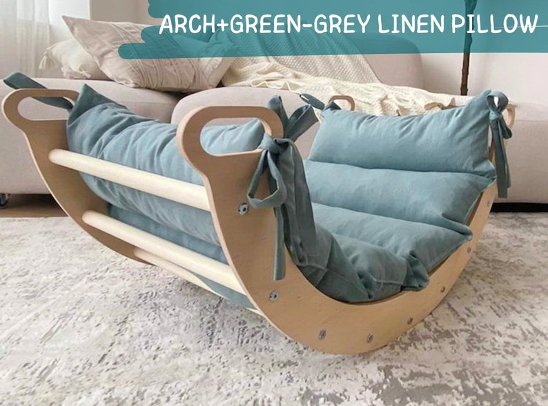 Grimpeur Montessori avec coussin de voûte plantaire, triangle d'escalade pliable rampe, grimpeur pour enfants, voûte d'escalade pour tout-petits oreiller, Kletterdreieck, Kletterbogen image 9