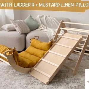 Grimpeur Montessori avec coussin de voûte plantaire, triangle d'escalade pliable rampe, grimpeur pour enfants, voûte d'escalade pour tout-petits oreiller, Kletterdreieck, Kletterbogen image 7