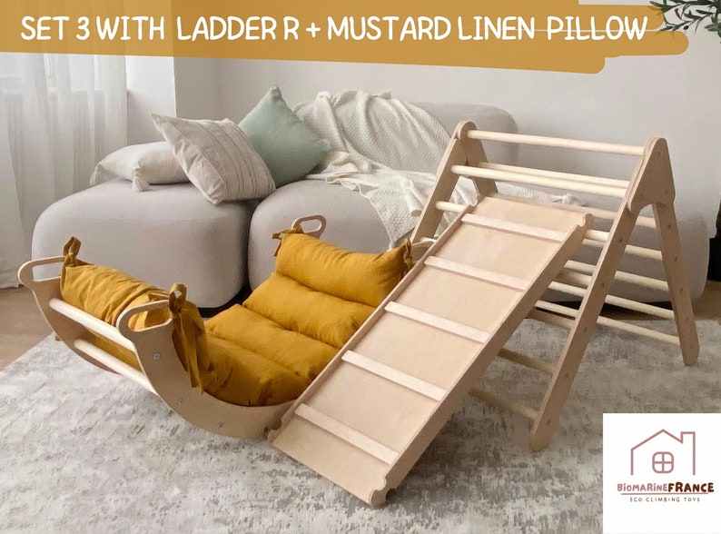 Grimpeur Montessori avec coussin de voûte plantaire, triangle d'escalade pliable rampe, grimpeur pour enfants, voûte d'escalade pour tout-petits oreiller, Kletterdreieck, Kletterbogen image 7