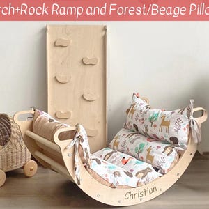 BEST OFFER!!! Montessori climbing arch with pillow, Montessori Climbing Triangle with Slide, Arche de Escalade, Arco Montessori Kletterbogen