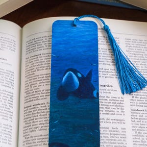 Beauties Of The SeaBookmark, Wooden Oil Painted Bookmark, One-Of-A-Kind, Bookmark With Tassel