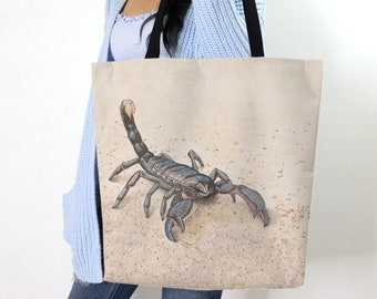 Skorpion Liebhaber Tote Bag, einzigartiges Biologie Lehrer Geschenk, Entomologie Grad wiederverwendbare Tasche, Insekten Enthusiasten Geschenk