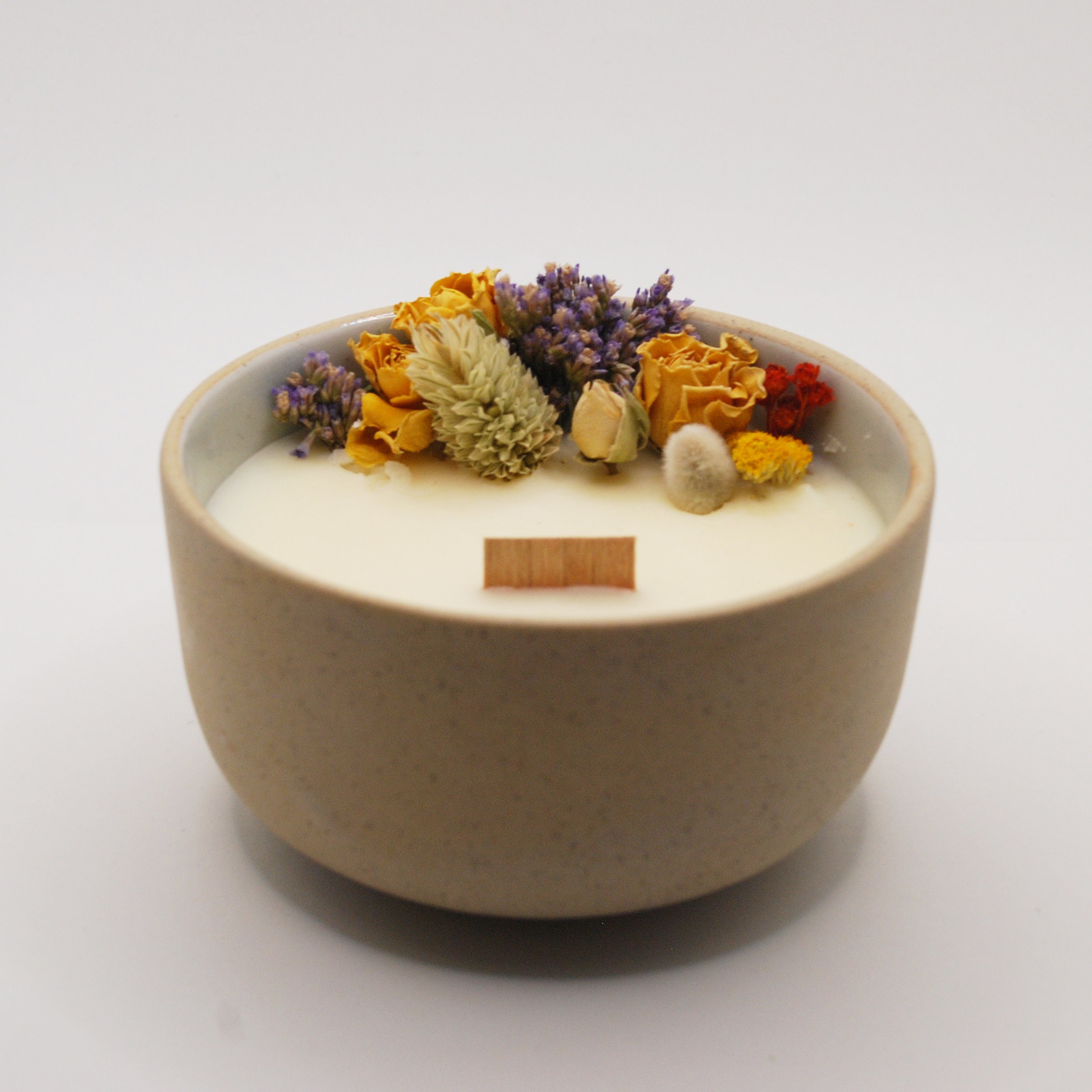 Bougie Artisanale Fleurie, Parfum Cupcake