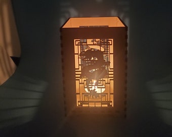 Dragon Tea light Lantern SVG For Laser Cutter