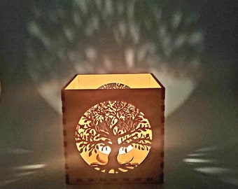 Tree of Life tea light lantern SVG