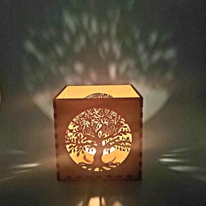 Tree of Life tea light lantern SVG