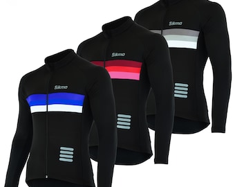 Mens Cycling Long Sleeve Jersey Thermal Super Roubaix Bike Jacket Winter Top