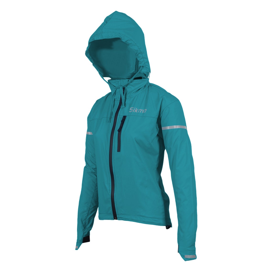 Women Girls Ladies Cycling Rain Jacket Hooded Casual Wear Waterproof