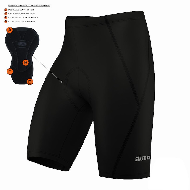 Men/'s Cycling Shorts 3D Anti-Bac Padding All Day Men MTB Bike Shorts brand new SIKMA