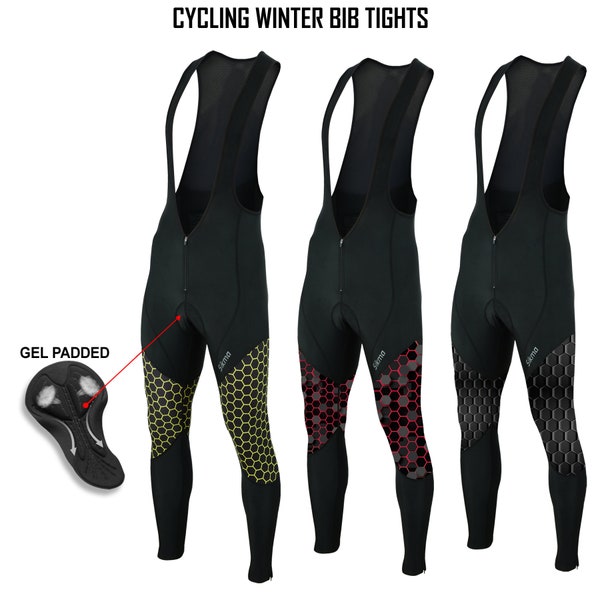 Mens Cycling Bib Tights antibac Gel Padded Tights all day trousers all season