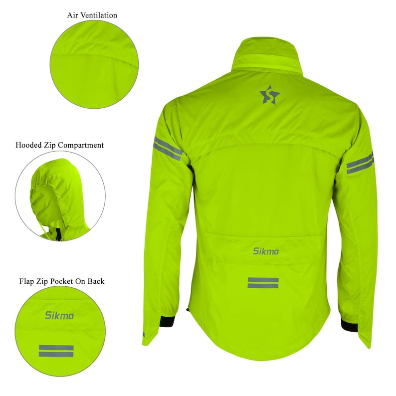 Mens Cycling Rain Jacket Hooded Casual Wear Waterproof Outdoor Etsy Canada