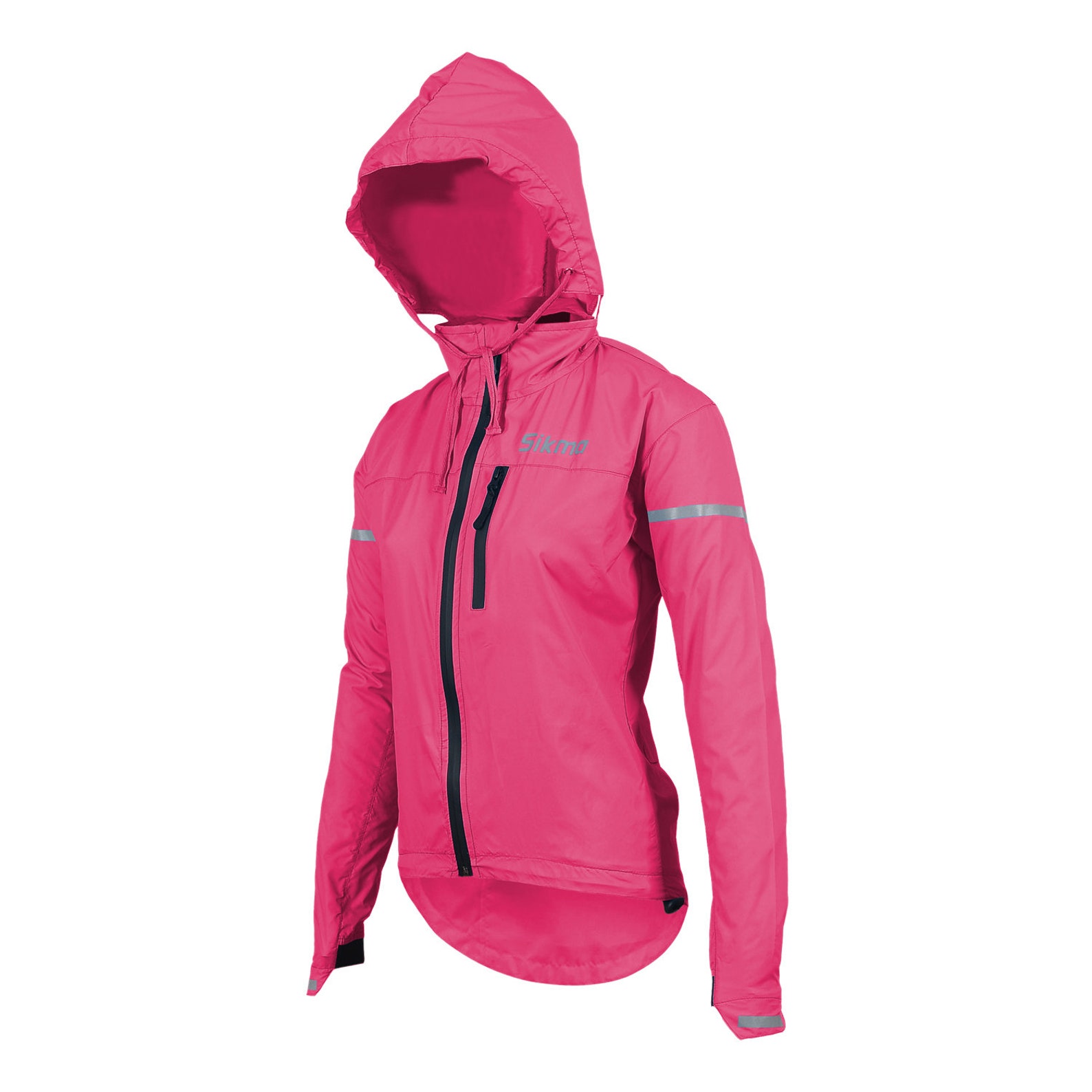 Women Girls Ladies Cycling Rain Jacket Hooded Casual Wear Waterproof