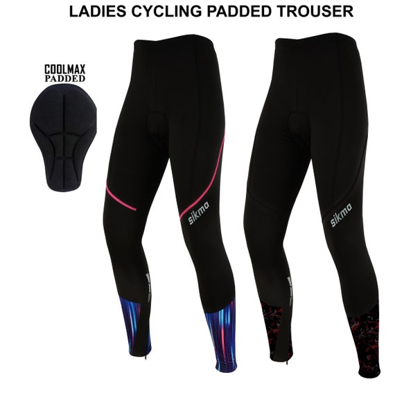 WOMEN Cycling Tights Winter Thermal Padded Trousers Legging LADIES Biking  Pant Bottom 