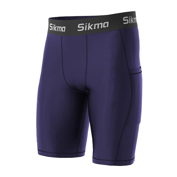 Men's Compression Running Shorts With Phone Pocket - 2 Pack Spandex Workout Shorts, Moisture Wicking - View #12
