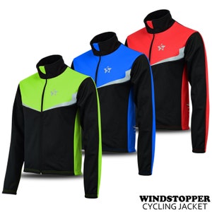 Cycling Jacket Windstoper Winter Thermal Fleece Windproof Long Sleeve Coat