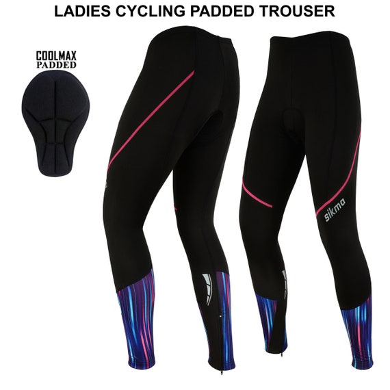 Women Cycling Tights 3/4 Shorts Padded Ladies Leggings Cool Max Anti Bac  Pad