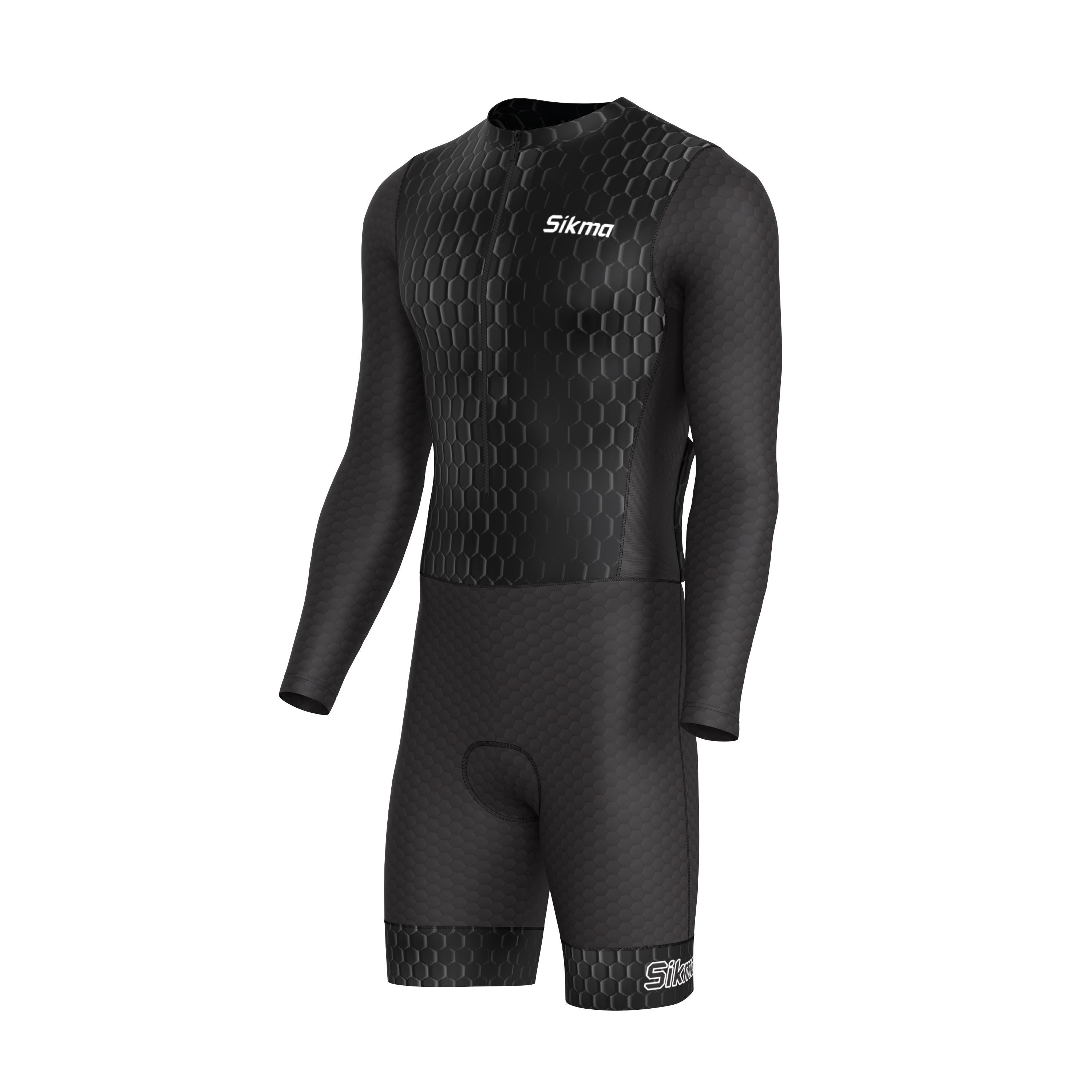 Tenue Velo Homme Cycliste Combinaison Cyclisme Sikma Homme - Rembourrée Noir/Rouge Taille L Tenue Sport Sikma