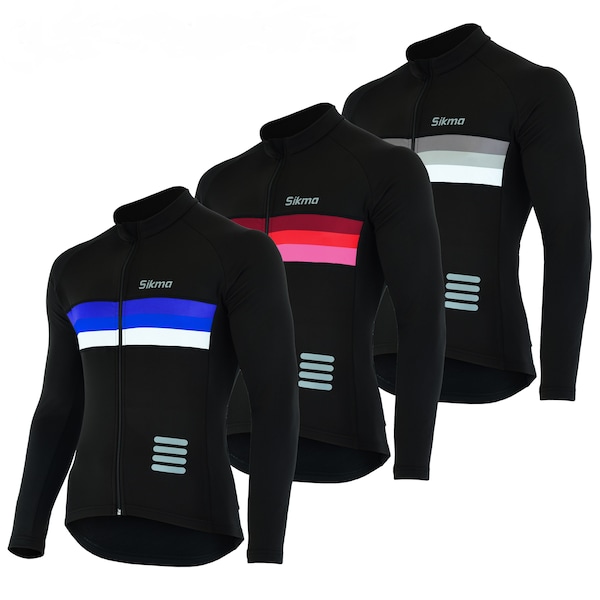 Cycling Long Sleeve Jersey Thermal Super Roubaix Bike Jacket Winter Top