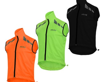 Cycling Gilet Shower Windproof Foldable Running Jacket Breathable Hi-viz vest