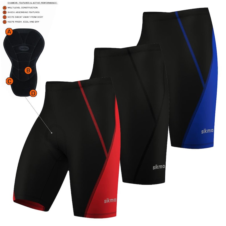 Men/'s Cycling Shorts 3D Anti-Bac Padding All Day Men MTB Bike Shorts brand new SIKMA