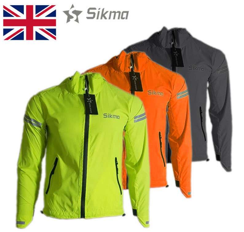 Mens Cycling Rain Jacket Hooded Casual Wear Waterproof Outdoor Etsy Canada