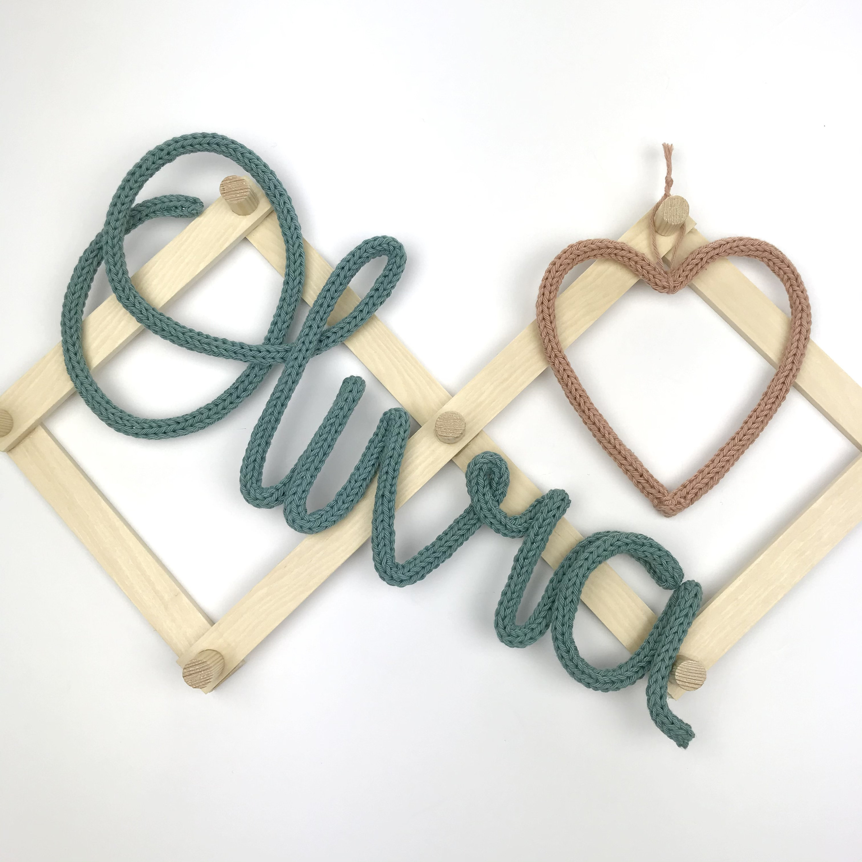 Personalised girls knitted name sign Knitted names Knitted Etsy