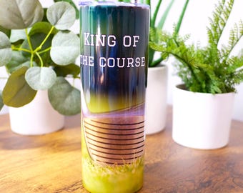 Handmade King of the Course 20oz Stainless Steel Tumbler, drink, cold, hot, stanely, gift, dad, men, father