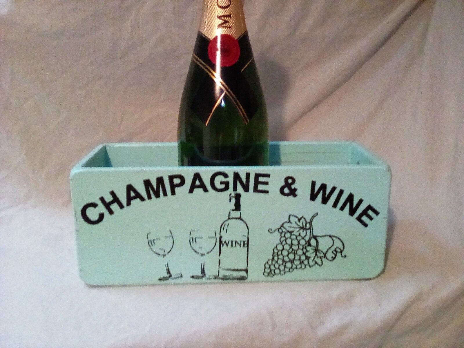 Caja de almacenamiento de champagne & Wine de madera verde | Etsy